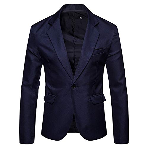 YOUTHUP Blazer de Hombre Chaqueta de Traje Slim Fit Americana para Hombre Color Puro