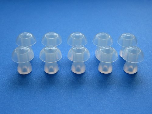 10 Medio (M) Suave Reemplazo Set Tapones de Repuesto Compatible con Siemens Touching, Motion, Nitro, Aquaris, Siemens Life, Lotus 12P, 13P, 13SP, 23P, 23SP, 23M BTE Audífonos/Aparatos del Oído