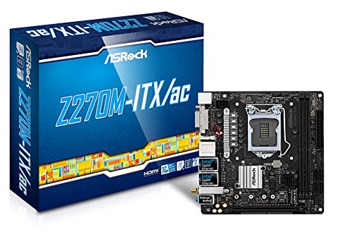 ASRock Z270M-ITX/ac - Placa Base Mini-ITX (Chipset Intel Z270, Socket 1151, 2X DDR4, Máx. 32GB, 2X HDMI+DVI-D, 6X SATA3, 1x Ultra M.2, 1x PCIe 3.0 x16, 1x PCIe 2.0 x1, 8X USB 3.1 Gen1)