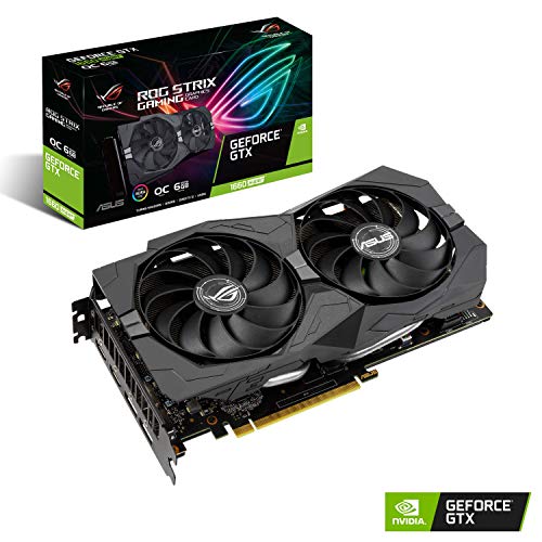 ASUS ROG Strix GeForce GTX 1660 Super OC Edition - Tarjeta Gráfica (Memoria GDDR6 , Ventiladores Axial-Tech, DirectCU II, Auto-Extreme, FanConnect II)