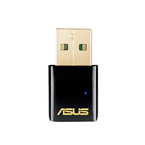 ASUS USB-AC51 - Adaptador USB inalámbrico (AC600 Mbps, MIMO, WPS), Negro
