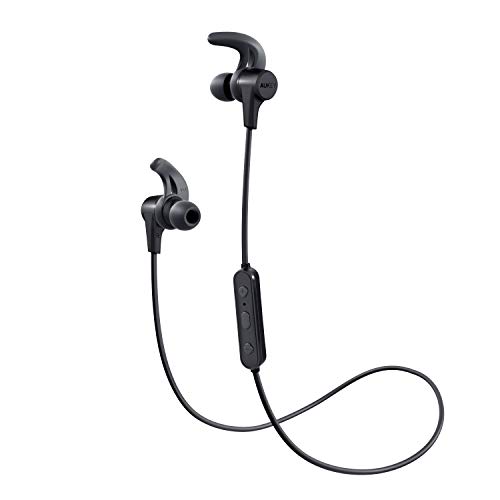 AUKEY Auriculares Bluetooth Inalámbricos Deportivos, Auricular Impermeable, 8 Horas Reproducción de Música, Micrófono Incorporado, para iPhone, Samsung, Huawei, Xiaomi ect