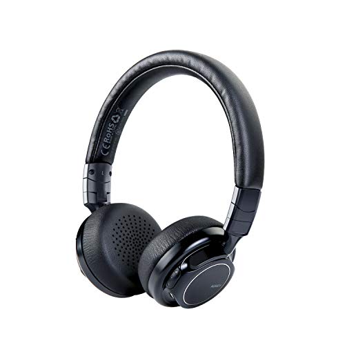 AUKEY Auriculares Bluetooth On Ear con Micrófono Hi-Fi Deep Bass Auricular Inalámbricos sobre El Oído, Cómodo Protein Earpads, 18 Horas Reproducción de Música