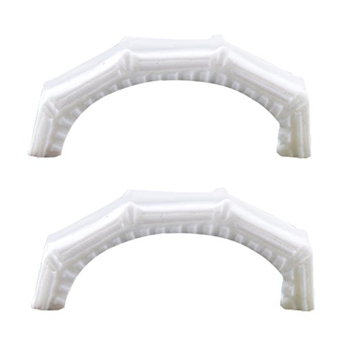 DaoRier Puente de Arco Decorativo Coleccionables de Decoración del Hogar Habitación Oficina Salón Bar Barra Jardin 2PCS Blanco Size 2×3.5cm