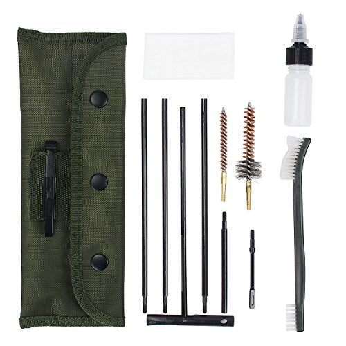 Donna gelia portátil Rifle Kit de limpieza para 5,56 mm .223 .22 cal con bolsa para la caza tiro, Gewehr Reinigungsset