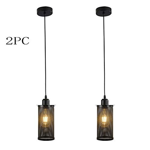 Foicags (2PC) Lámparas granja Loft restaurantes creativos Island Lights, Personalidad ático retro solo araña, granja lámparas de techo de diseño único, perfecto Menaje 110V ~ 240V