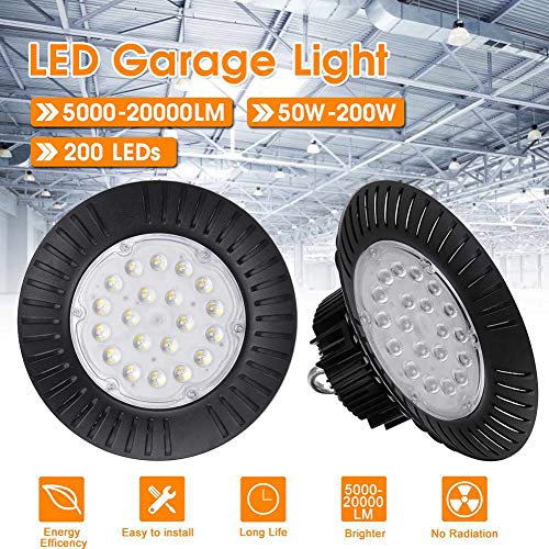 LED de alta luz de la bahía, 50W / 100W / 150W / 200W LED Garaje Luz impermeable IP65 Almacén Taller Garaje lámpara industrial,150w