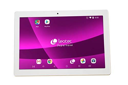 LEOTEC SuperNova Qi32 - Tablet de 10.1" IPS (Quad Core, 2 GB RAM, 32 GB Memoria, WiFi, Bluetooth, HDMI); Blanco