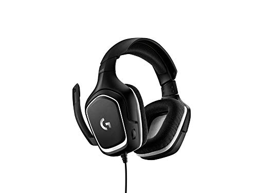 Logitech G332 - Auriculares Gaming con Cable, Audio Estéreo, Transductores 50 mm, 3.5 mm Jack, Micrófono Volteable para Silenciar, Ligero, PC/Mac/Xbox One/PS4/Nintendo Switch, Negro/Rojo