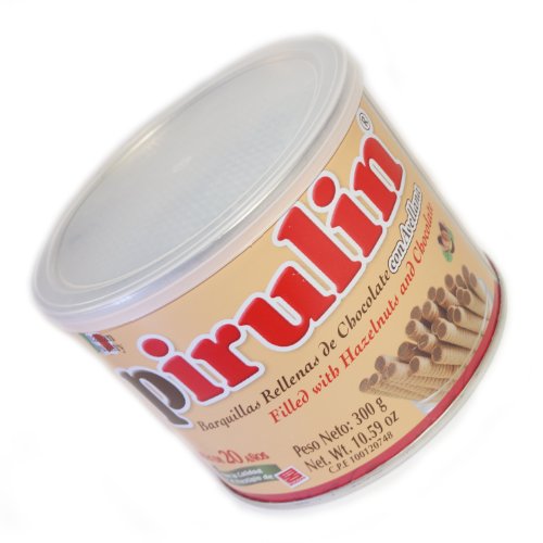 PIRULIN Barquillas Rellenas de Chocolate y Avellanas 300 gr / 10.58 Oz