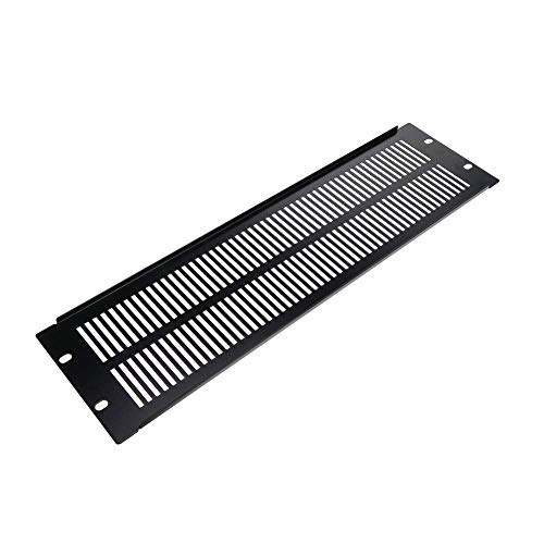 RackMatic - Panel de rejilla de 3U para armario rack 19" Tapa de ventilación negra