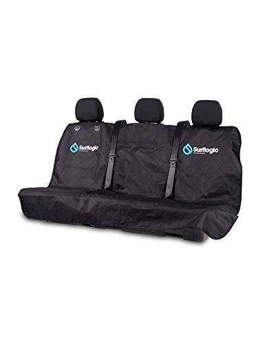 SurfLogic Funda Impermeable para EL Asiento Trasero/Triple del Coche – Clip System, Adultos Unisex, Negro, L