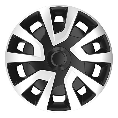 AUTOSTYLE Silver/Black Juego de tapacubos Revo-Van 15" Plateado/Negro (esférico), 38 cm