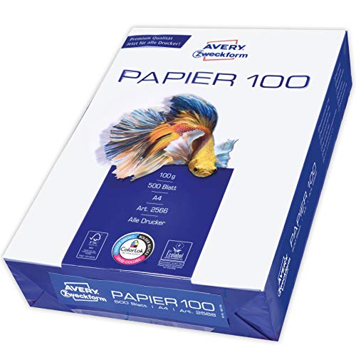 Avery 2566 - Papel (DIN A4, 100 g/m², 500 hojas)