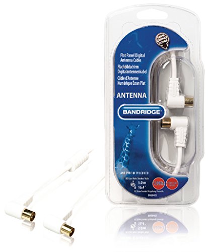 Bandridge BVL8405 Cable de antena digital, 120 dB, 5 m, Blanco