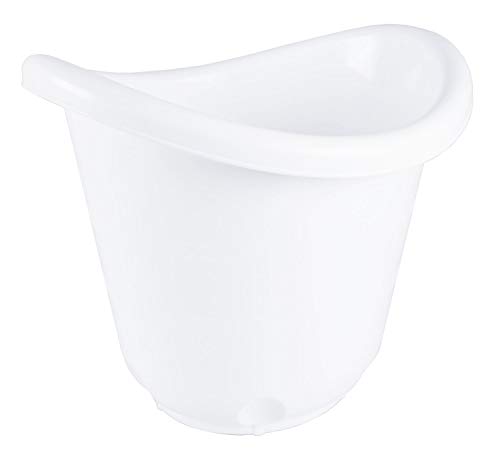 Bieco 79000064 - Cubo de baño ergonómico para bebés (base de goma antideslizante, para recién nacidos a partir de 0 meses), color blanco