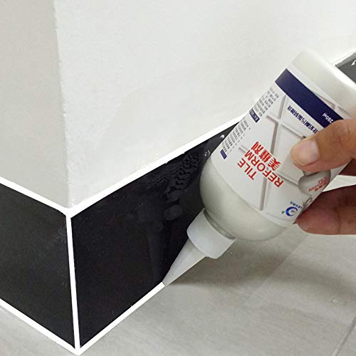 BOLLAER - Reparador de azulejos de lechada, 280 ml, impermeable, para azulejos, reforma, revestimiento de azulejos, limpiador de azulejos, pegamento de reparación