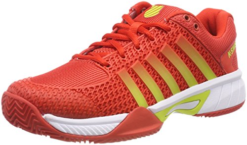 K-Swiss Performance KS Tfw Express Light HB, Zapatillas de Tenis para Mujer, Rojo (Fiesta/White/Neon Citron 50), 37 EU