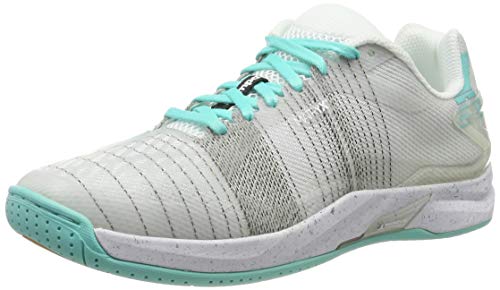 Kempa Attack One Women Contender, Zapatillas de Balonmano Unisex Adulto, Multicolor (blanco / turquesa 02), 38