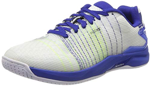 Kempa Attack Two Contender Zapatillas de Balonmano Hombre, Blanco (Blanc/Bleu Nuit 02), 39 EU