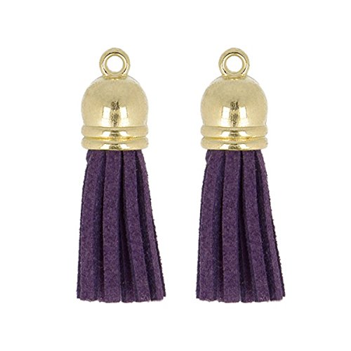 M & c – Lote de 2 Pompones Antelina 37 mm Color Morado