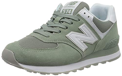 New Balance 574, Zapatillas Clásicas para Mujer, Verde (Cedar Quartz with White), 37 EU