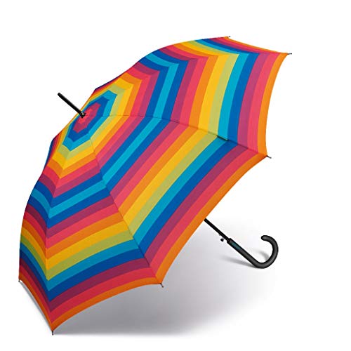 Paraguas de Mujer Largo Automático United Colors of Benetton, Ocho Varillas, 105 cm de diámetro. (Multicolor)
