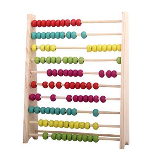 Pixnor - Ábaco de madera clásico, juguete educativo para niños, multicolor