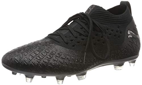 PUMA Future 4.2 Netfit FG/AG, Botas de fútbol para Hombre, Black Black Aged Silver, 43 EU