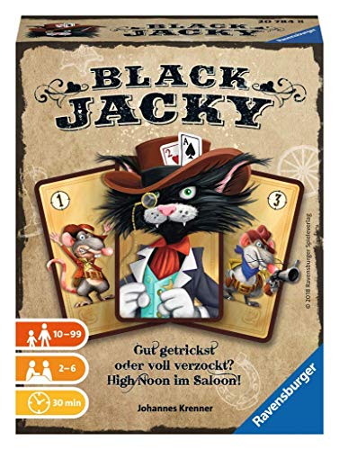 Ravensburger Kartenspiele- Kinderkartenspiele Black Jacky - Juego de cartas, Color carbón (Ravensburger Spieleverlag 20784 8) , color/modelo surtido