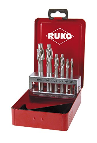 Ruko 102451 Juego de 6 avellanadores planos HSS DIN 373