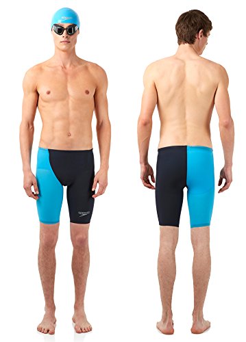 Speedo LZR Elite 2 Jam Am Black/Pink Costume Racing Men, Navy/Japan Blue, 27 para Hombre