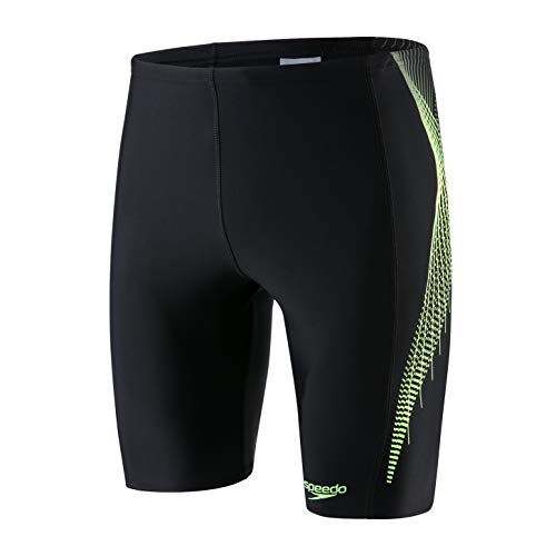 Speedo Placement Bañadores Jammer, Hombre, Multicolor (Black/Green/Grey), 38 (ES 95 CM)