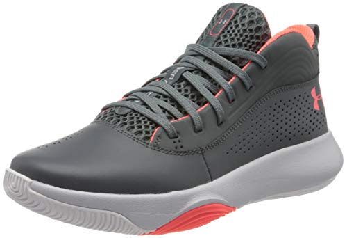 Under Armour Men's Lockdown 4, Zapatos de Baloncesto para Hombre, Gris (Pitch Gray/Halo Gray/Beta), 43 EU