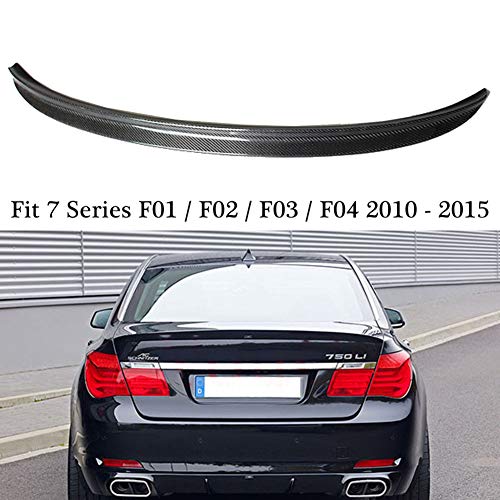 AniFM Borde del Maletero del ala del alerón Trasero de Fibra de Carbono para BMW Serie 7 F01 F02 F03 F04 Sedán 2010-2015 730i 740i 750i 760i Car Styling