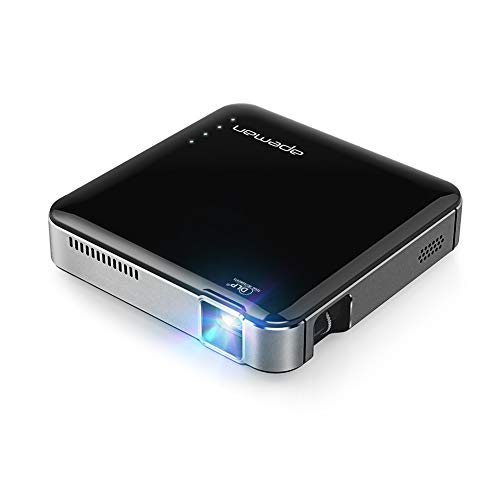 APEMAN Mini Proyector Portátil Soporte 1080p HD DLP Proyector de Bolsillo Batería Incorporada Recargable Entrada, HDMI Vida de LED hasta 45000 Horas