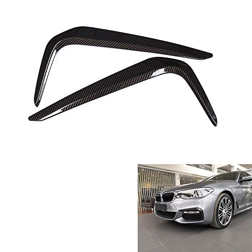 AUTO Pro - Juego de 2 Luces antiniebla Delanteras cromadas de Fibra de Carbono ABS para BMW Serie 5 2018, Accesorios para Coche