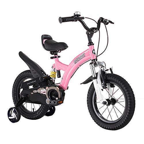 Axdwfd Infantiles Bicicletas 12", 14", 16" Frenos for niños de Bicicletas for niños y niñas Edades de 2-8 años, niños de la Bicicleta con Ruedas de Entrenamiento y manuales