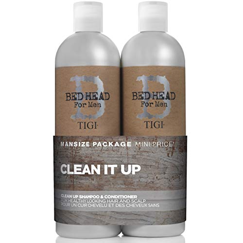 Bed Head by TIGI Set Clean It Up para hombre Champú 750 ml y Acondicionador 750 ml