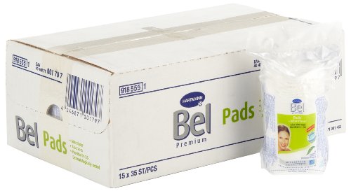 Bel Premium 918555 - Discos de algodón con aloe vera y provitamina B5 (15 paquetes de 35 discos, tamaño pequeño)