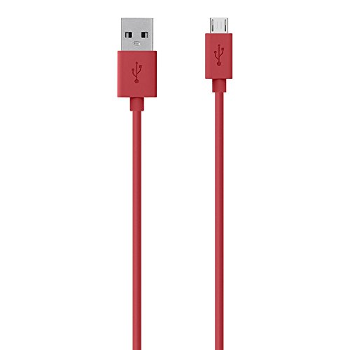 Belkin MixIt - Cable Micro-USB de Carga y sincronización (para Smartphones y tabletas, 2 m) Rojo