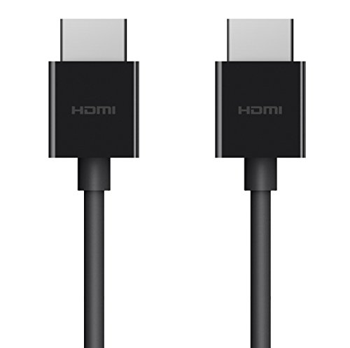 Belkin Prémium - Cable HDMI Ultra HD de alta velocidad (4K/HDR Dolby Vision, HDR10+, 2 m, adecuado para Apple TV) negro