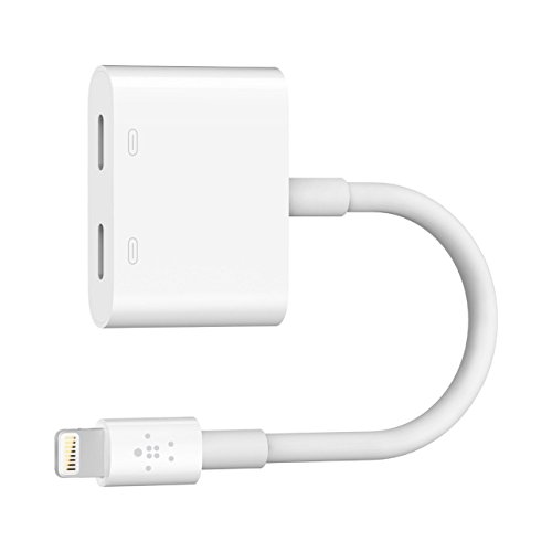 Belkin Rockstar - Adaptador de Audio + Carga Lightning (para los Modelos de iPhone: 11, 11 Pro/Pro MAX, XS, XS MAX, XR, X, SE, 8/8 y Otros)