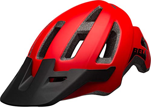 BELL Nomad Casco para Bicicleta de montaña, Hombre, Rojo Mate y Negro, Talla única