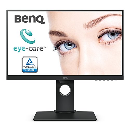 BenQ BL2480T - Monitor Profesional de 23.8" FullHD (1920x1080, 5ms, HDMI, IPS, DisplayPort, VGA, Altavoces, Eye-Care, Sensor Brillo Inteligente, Flicker-Free, Low Blue Light, Regulable Altura) - Negro