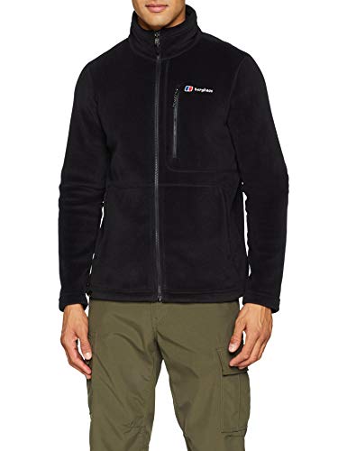 Berghaus Activity Polartec Fleece Chaqueta, Hombre, Negro/Negro, Small