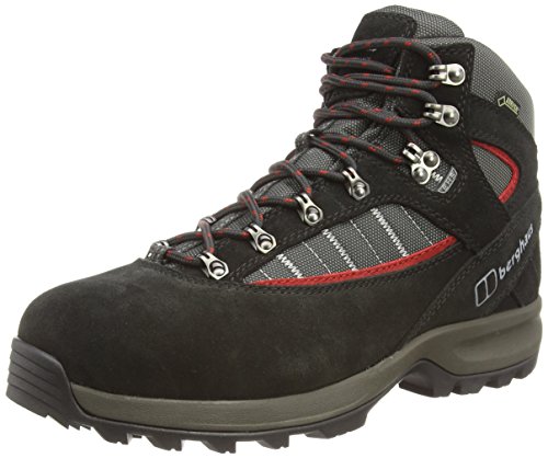 Berghaus Explorer Plus - Zapatos de High Rise Senderismo Hombre, negro - Noir (black/nova Red), 44.5 EU