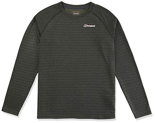 Berghaus Thermal Tech Crew Neck Camiseta, Hombre, Duffel Bag/Chive, Large