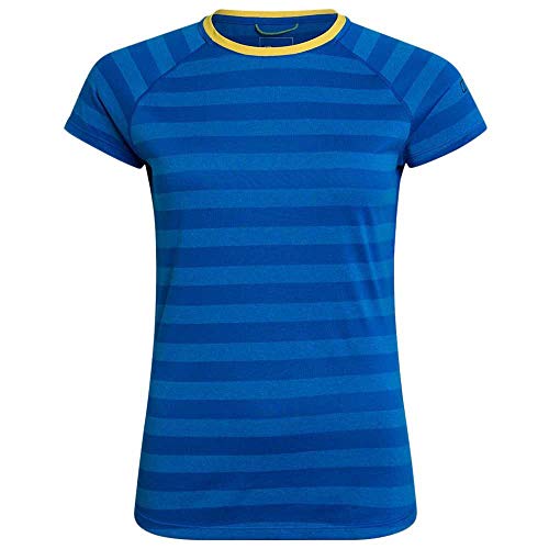 Berghaus UK - Camiseta de Manga Corta para Mujer, diseño de Rayas 2.0, Not Applicable, Stripe 2.0 - Camiseta de Manga Corta, Mujer, Color Daphne/Blithe, tamaño 12