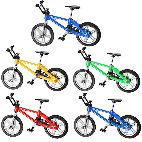 BESLIME - Bicicletas BMX de Dedo, Mini Bicicleta de aleación de Dedo, Mini Modelo de Adornos, Bola de Bicicleta, Modelo de Bicicleta - 5 Piezas